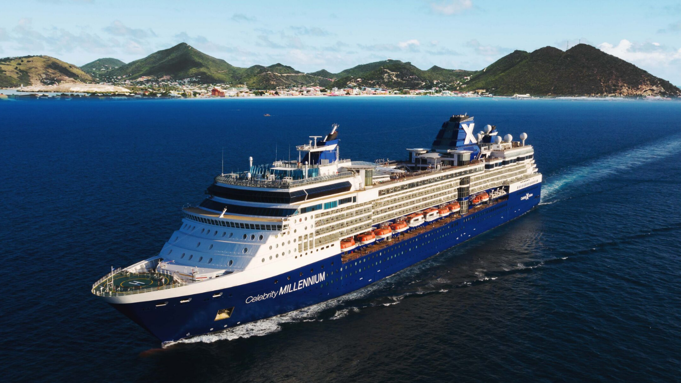 Celebrity Millennium cruise ship arriving in India