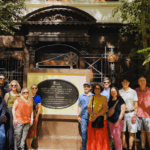 Tour group visiting Mani Bhavan Gandhi Museum during a Mumbai guided sightseeing tour