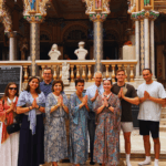 Travelers visiting ISKCON Temple Mumbai during a guided cultural sightseeing tour
